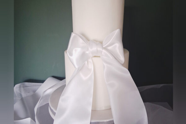 White Two tier White Bow CC