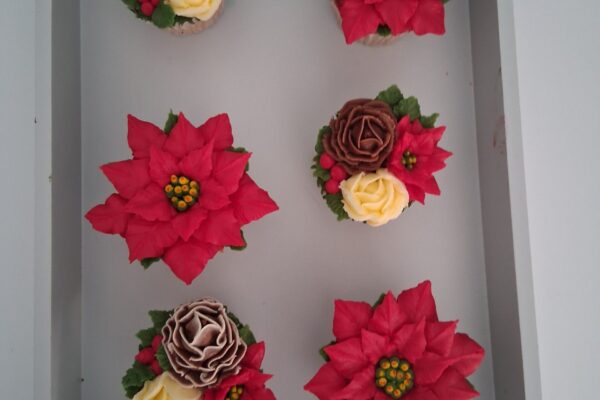 tray festive ponsietta